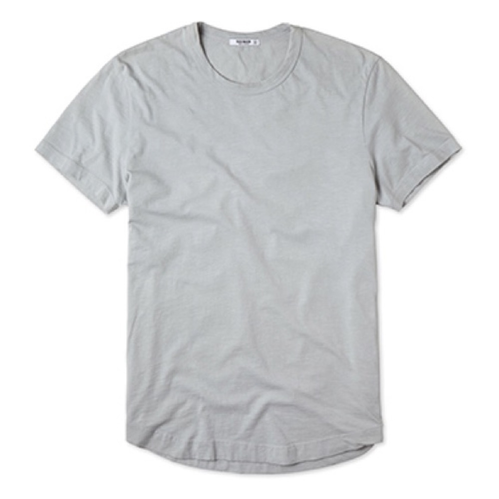 Buck Mason Slub Curved Hem Tee - “Breeze”